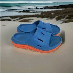 Hoka Ora Recovery Slide 3 Kids's Size GBlue Red Comfort Sandals 1135061 BBRA